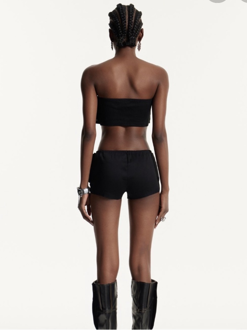 Innovare denim Efa Eyelet Crop Pants Set - Picture 2 of 3